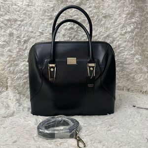 Cromia Womens Leather Black Zip‎ Around Hand /Shoulder Bag Convertible NEW!